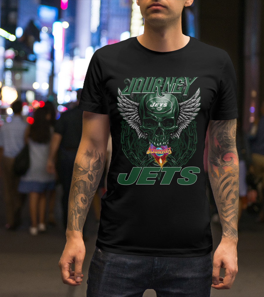 Journey Jets New York Skull Wings T-Shirt