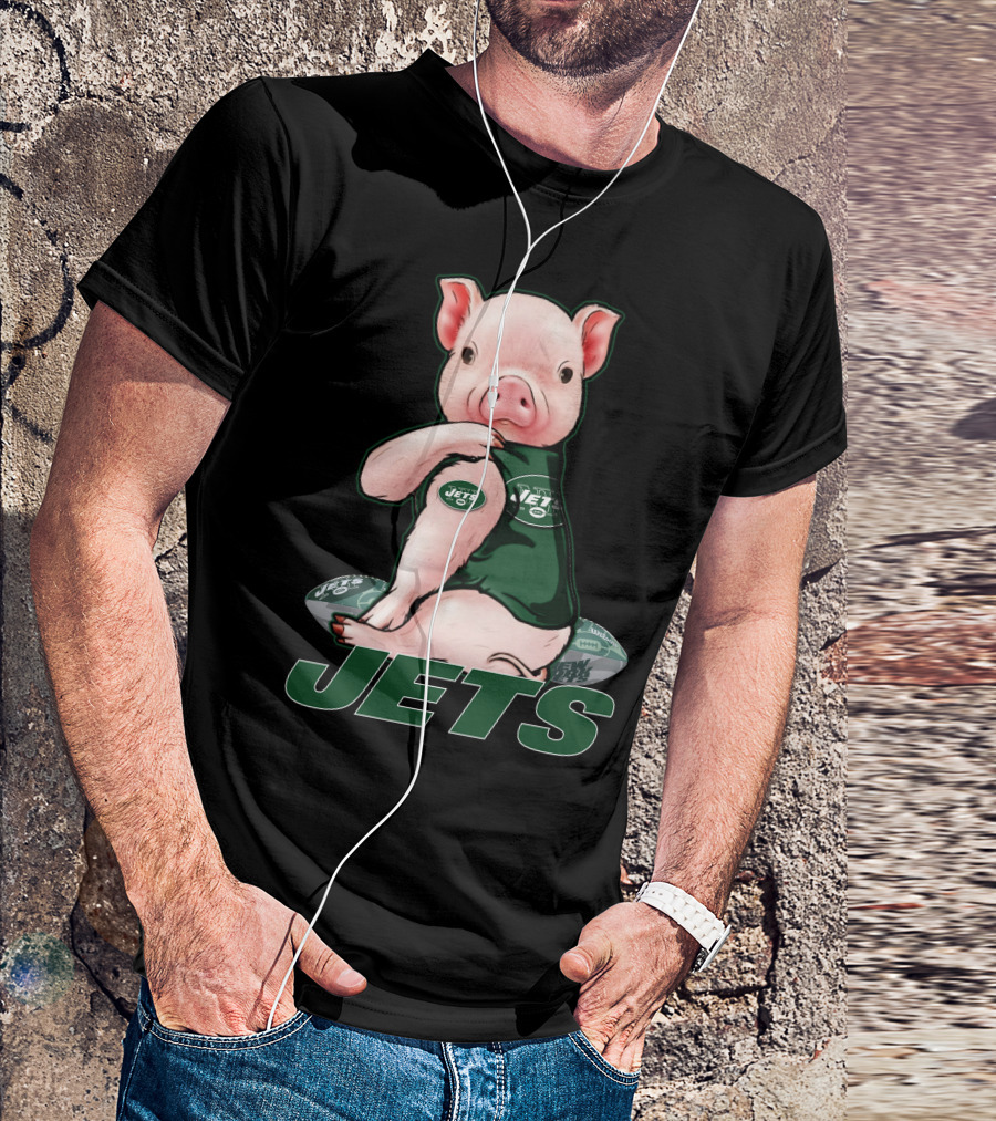 Pig Jets Football New York T-Shirt
