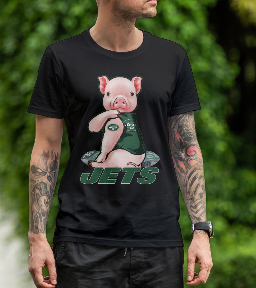 Pig Jets Football New York T-Shirt