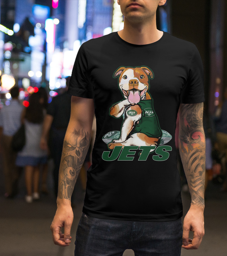 Pittbull Jets Football Fan New York T-Shirt