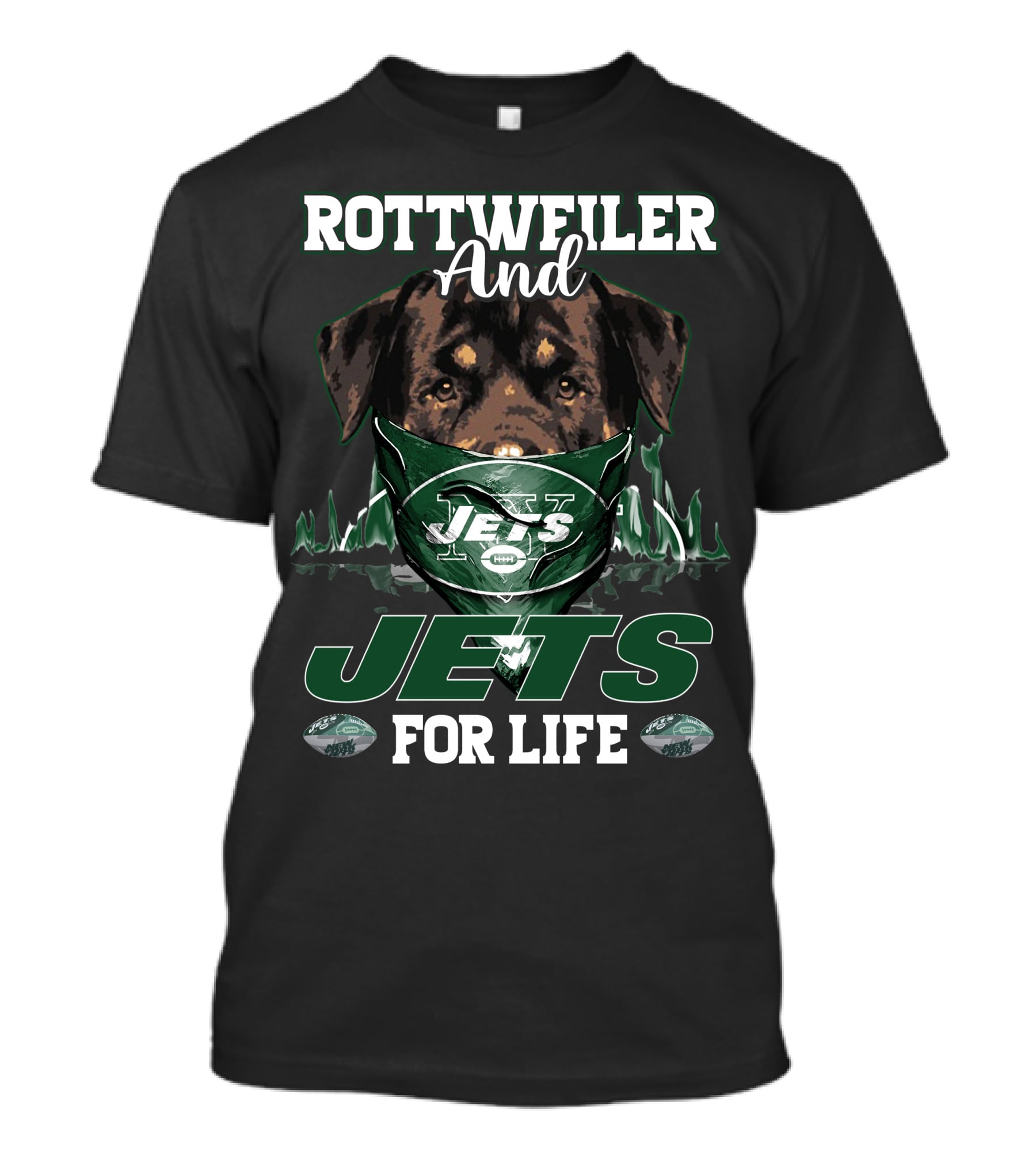 Rottweiler And Jets For Life New York Jets T-Shirt
