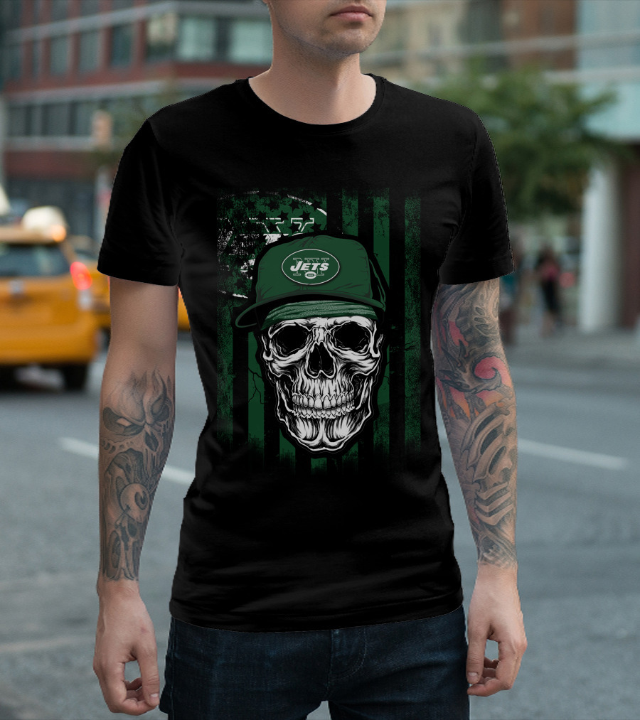 New York Jets Skull Cap T-Shirt