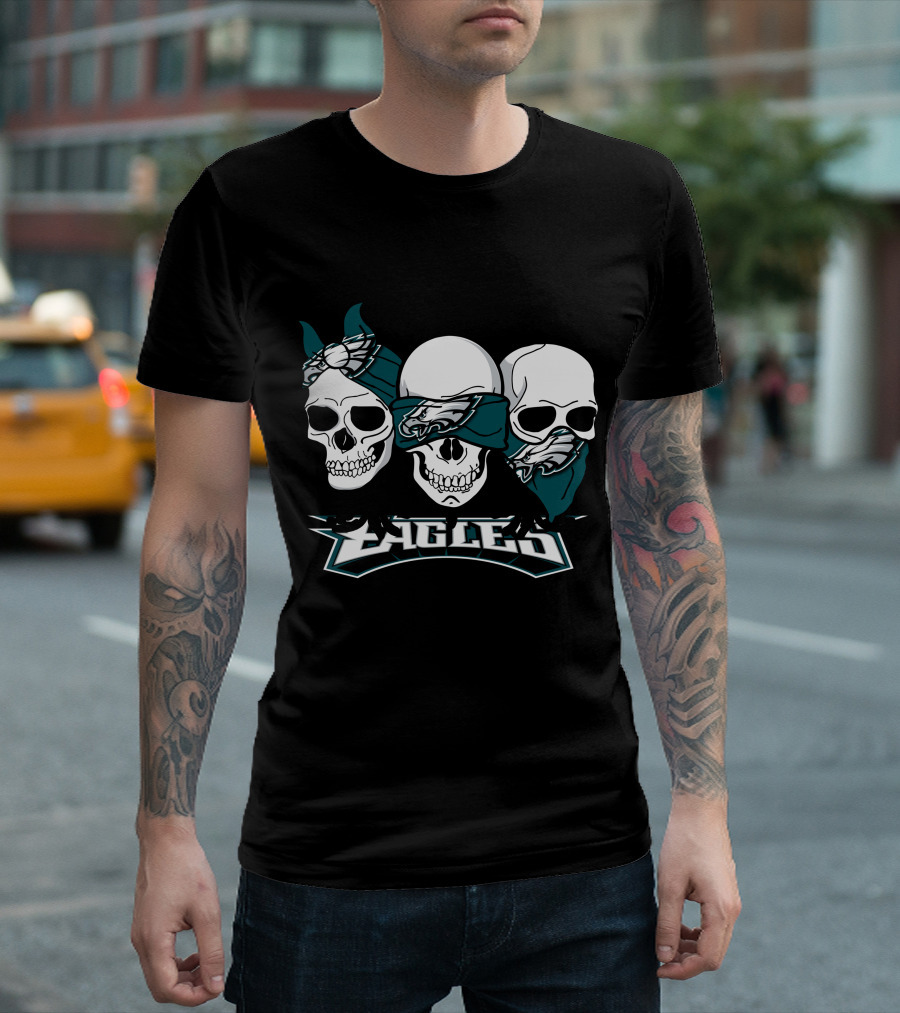 Eagles Three Skull Bandana T-Shirt