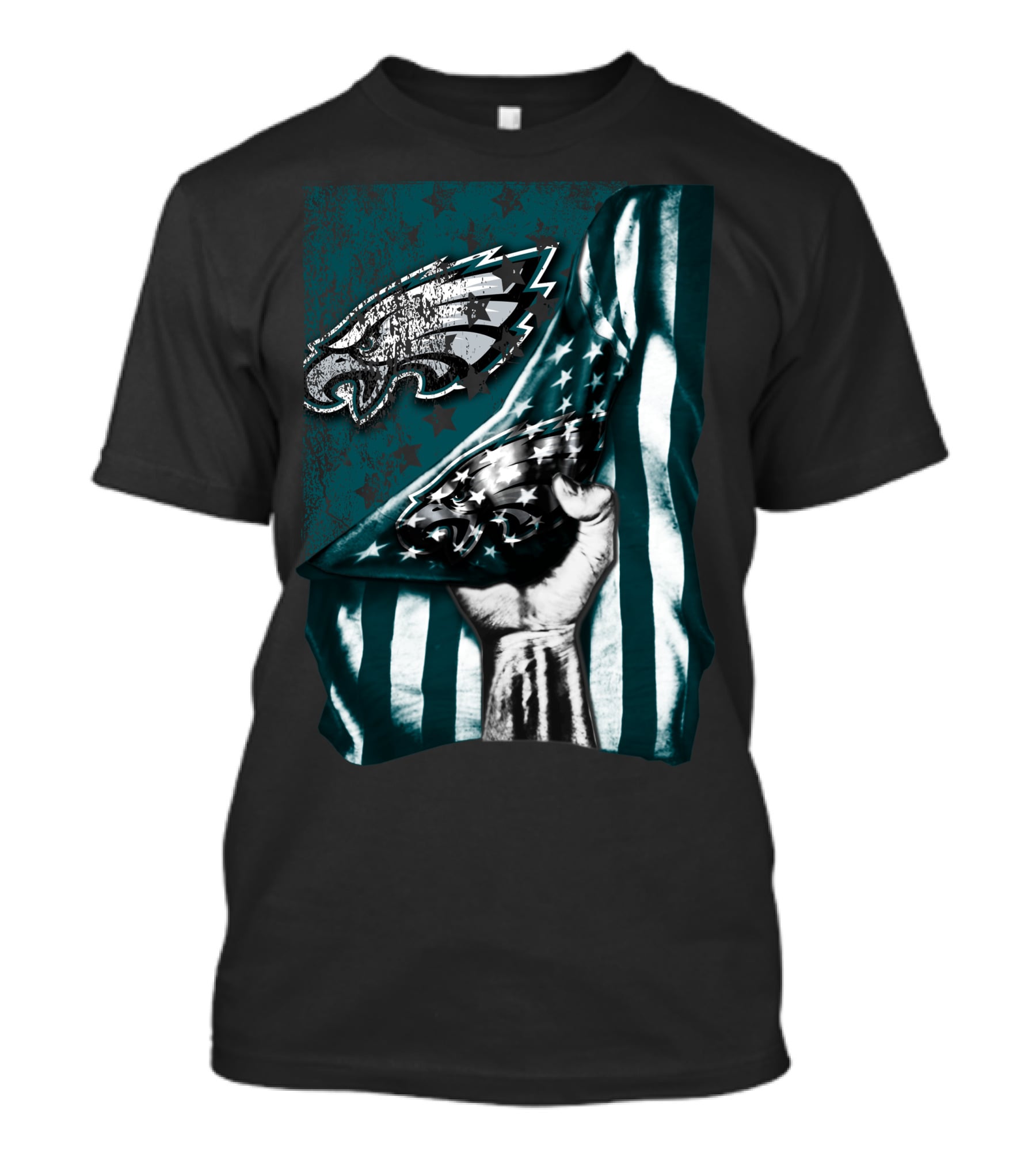 Philadelphia Eagles American Flag Fist Emblem T-Shirt