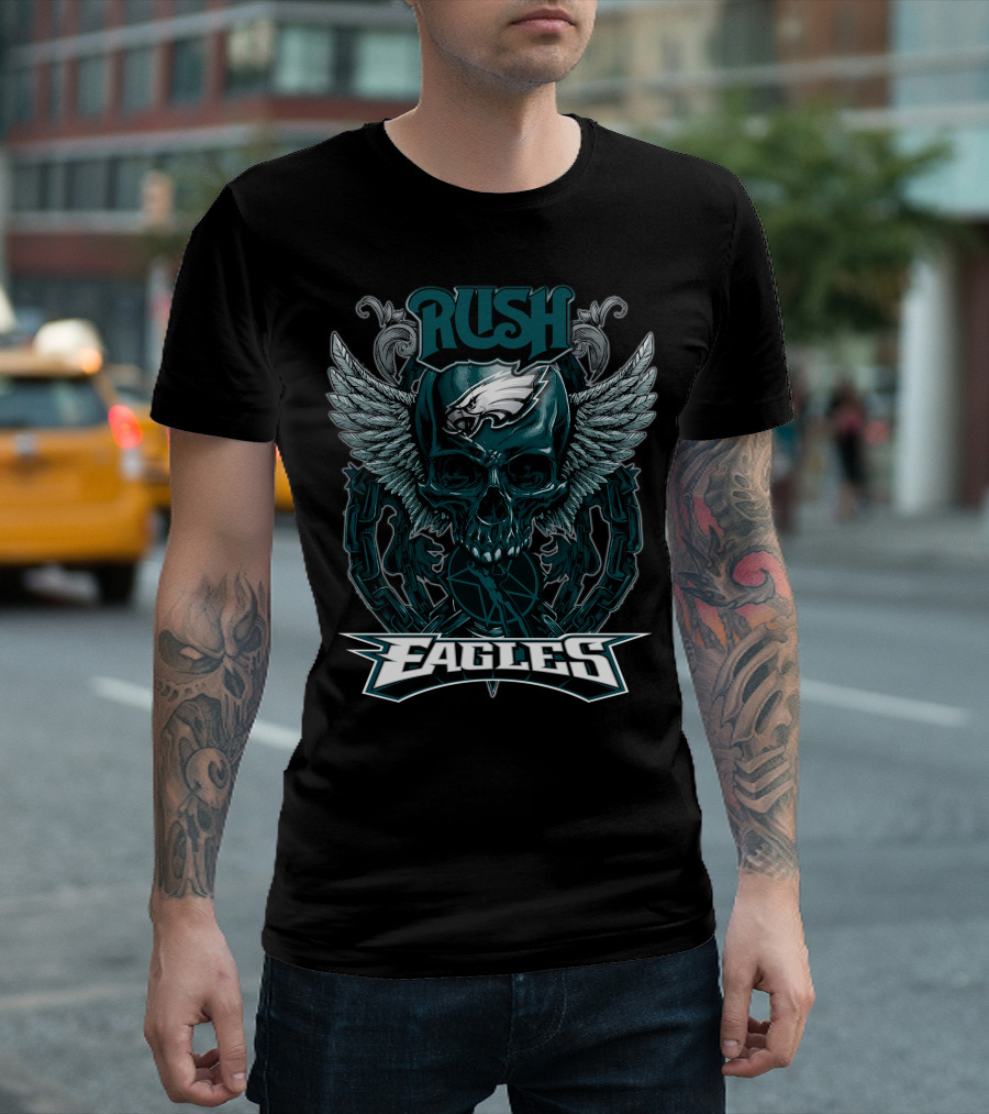 Rush Eagles Winged Skull T-Shirt