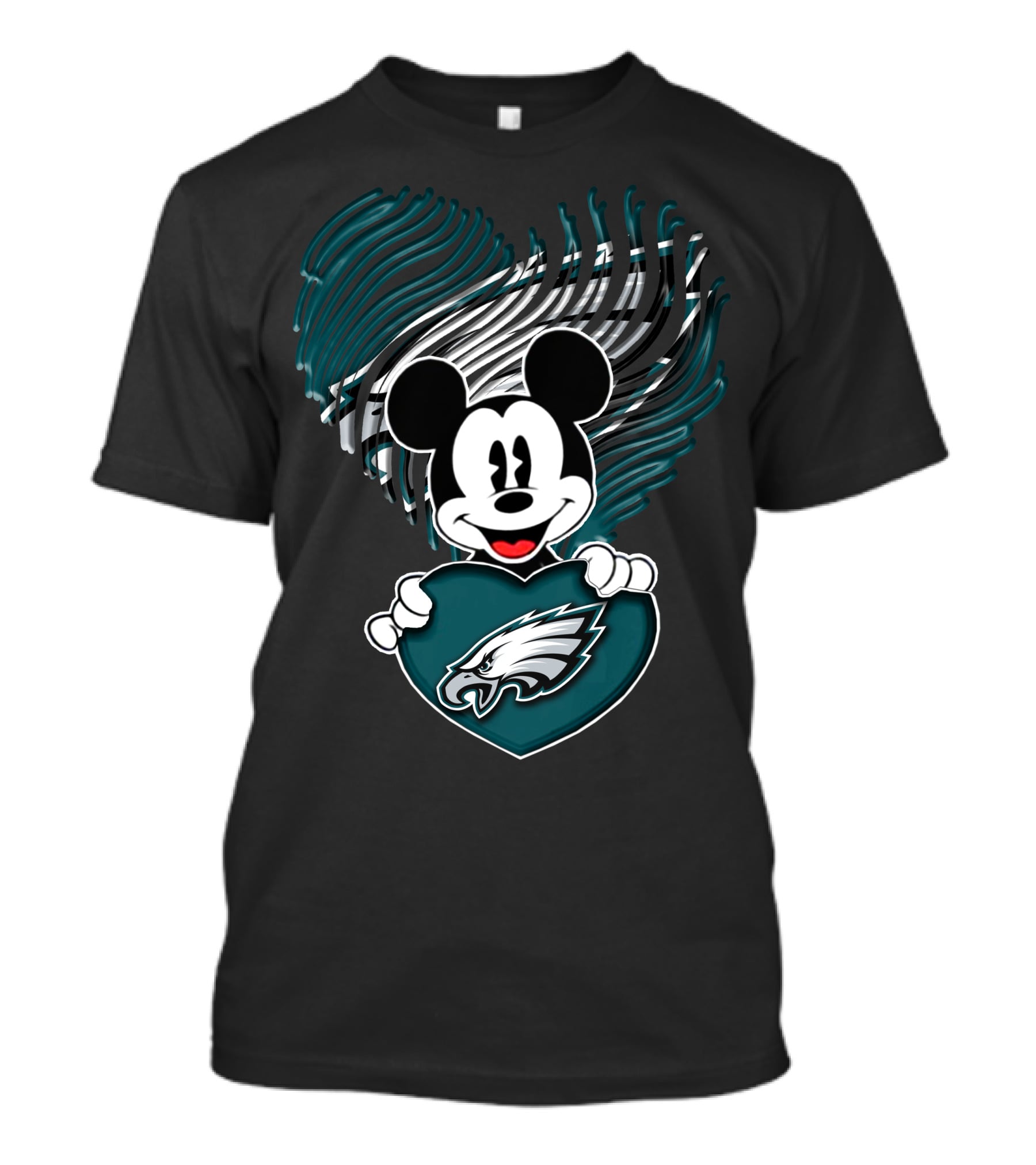 Philadelphia Eagles Heart Mickey Mouse T-Shirt
