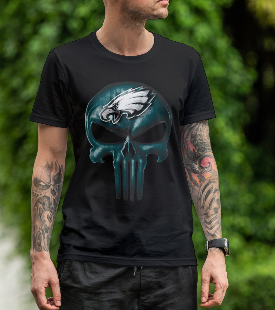 Philadelphia Eagles Skull V3 T-Shirt