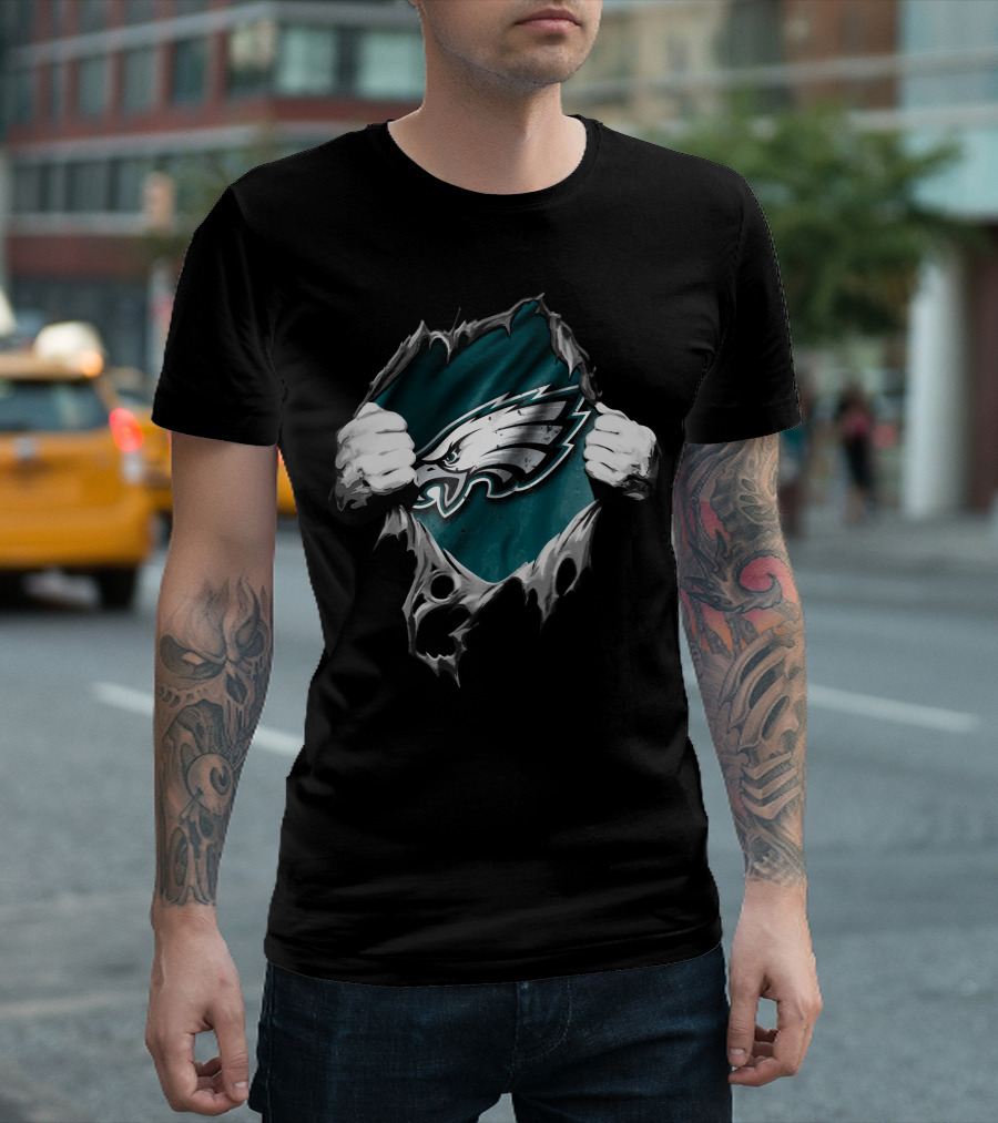 Torn V2 Philadelphia Eagles Logo Reveal T-Shirt