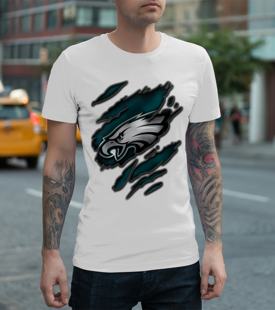 Philadelphia Eagles Torn V3 Logo Iconic T-Shirt