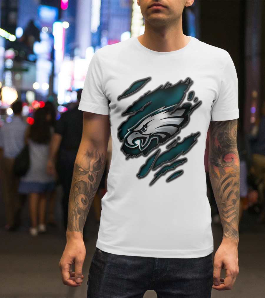 Philadelphia Eagles Torn V3 Logo Iconic T-Shirt