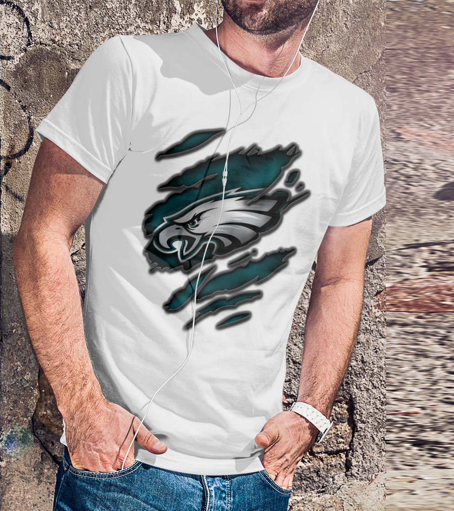 Philadelphia Eagles Torn V3 Logo Iconic T-Shirt