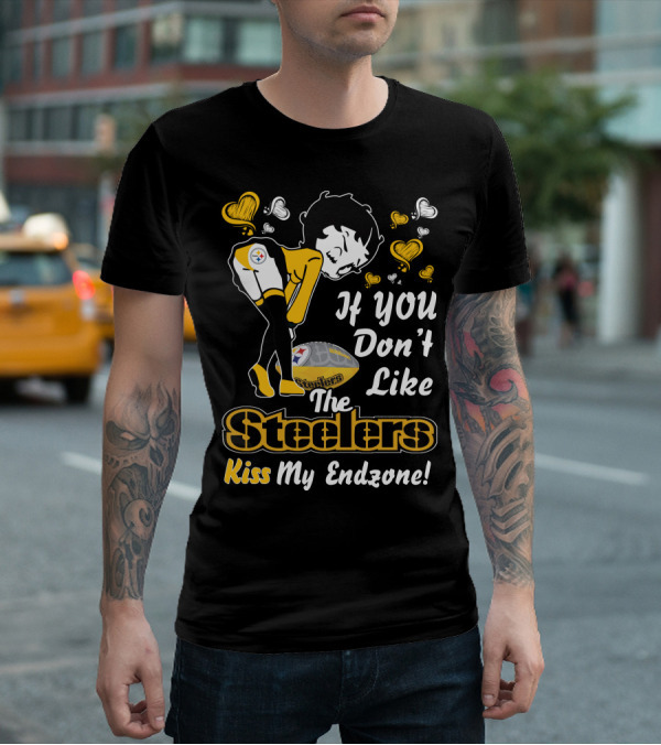 Betty Boop Steelers Kiss My Endzone If You Don't Like The Steelers T-Shirt