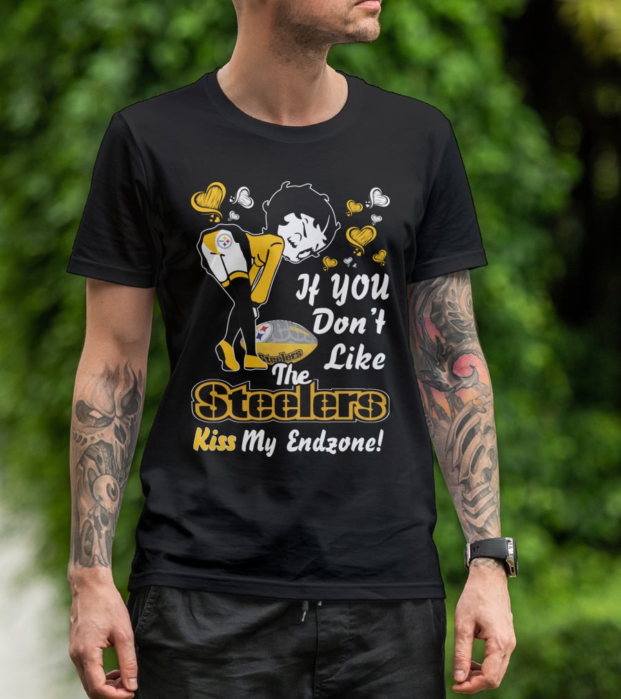 Betty Boop Steelers Kiss My Endzone If You Don't Like The Steelers T-Shirt