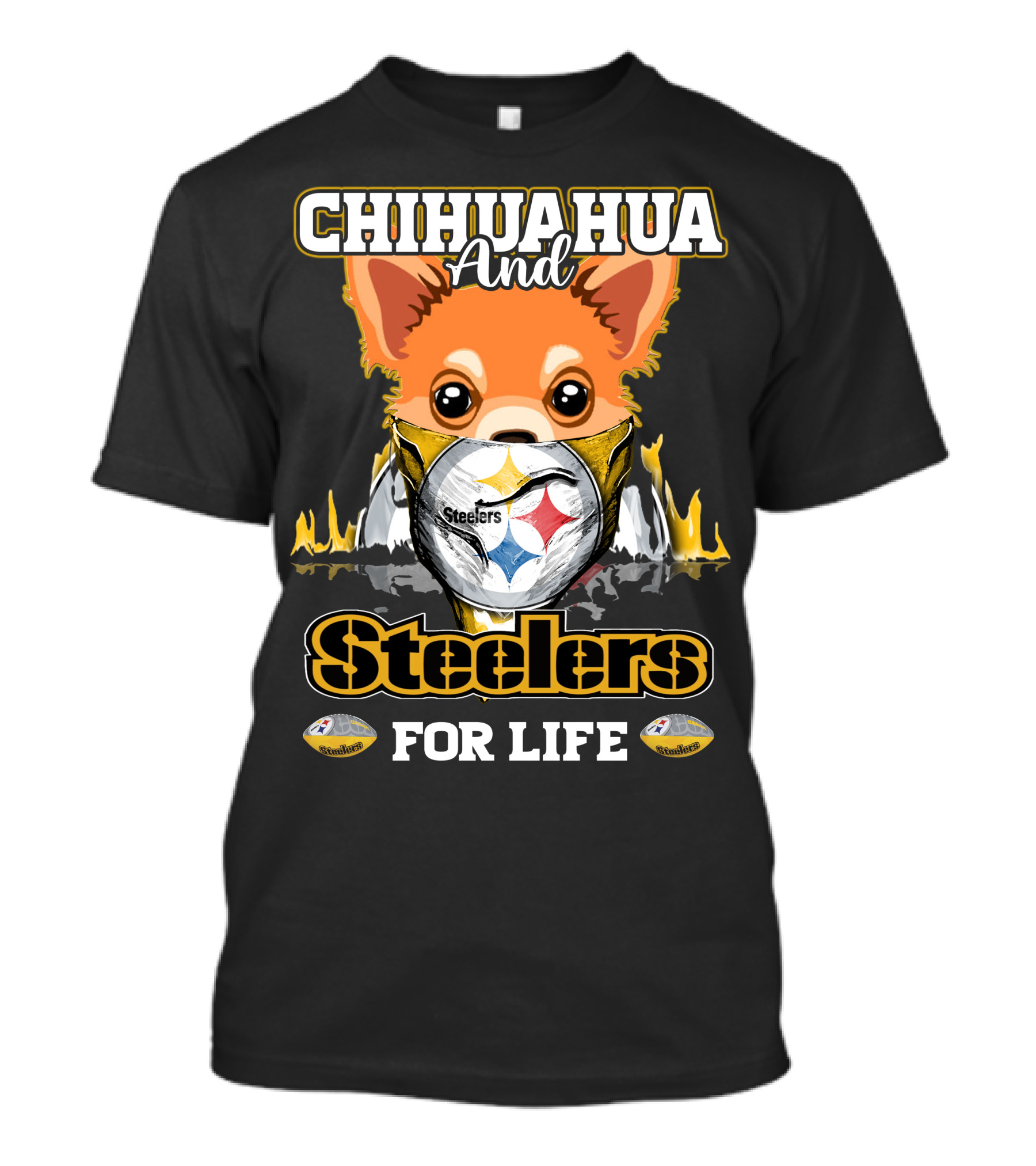 Chihuahua And Steelers For Life T-Shirt