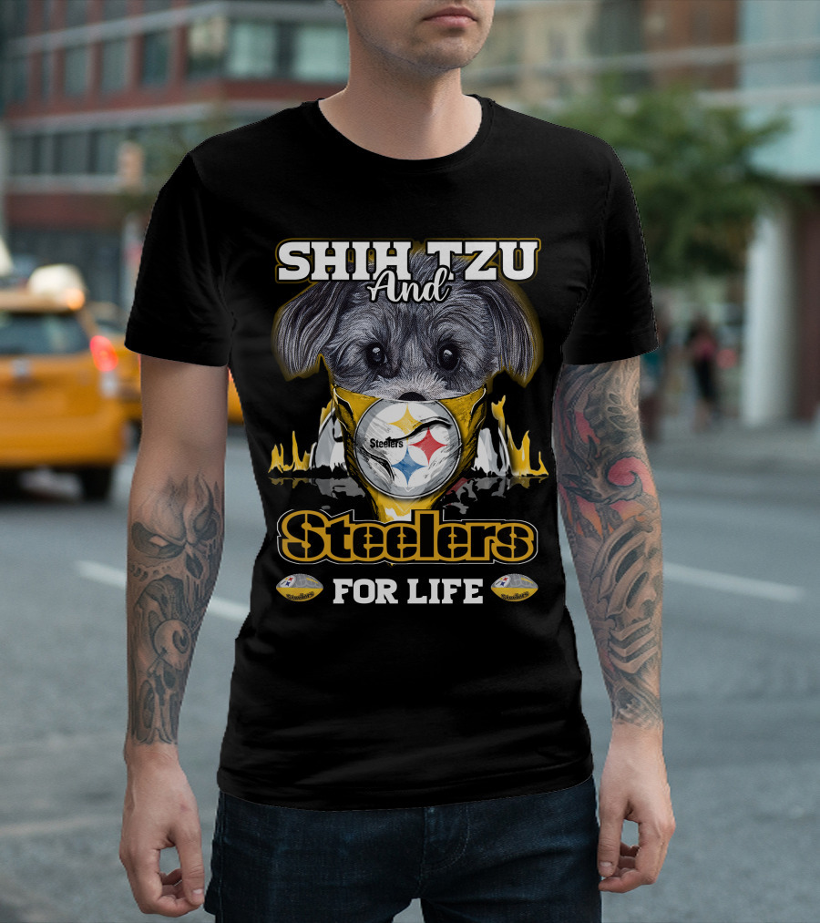 SHIH TZU AND STEELERS FOR LIFE T-Shirt