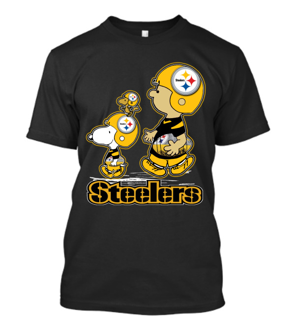 Snpfootball Pittsburgh Steelers Charlie Brown And Snoopy Peanuts Steelers Helmets T-Shirt