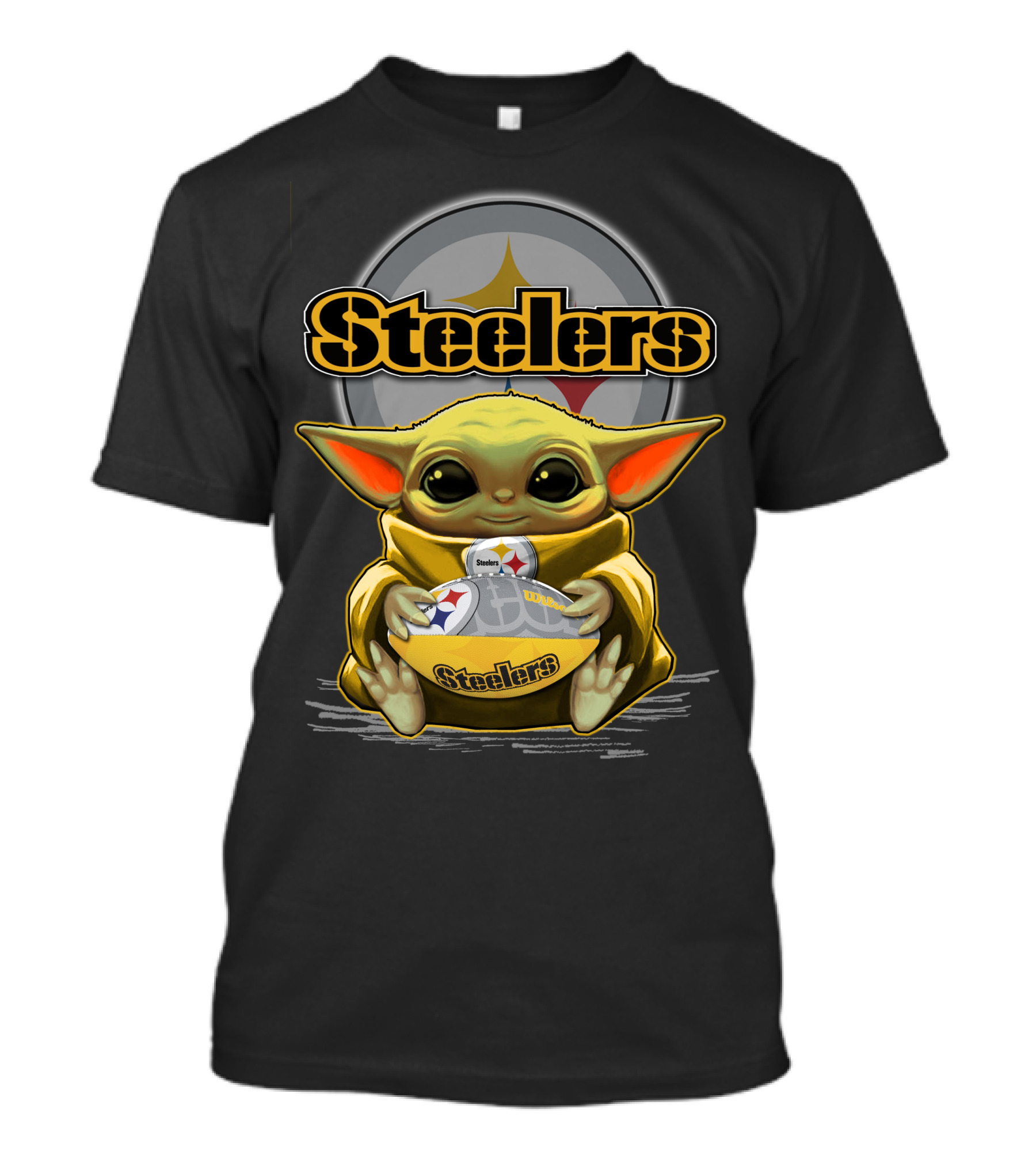 Steelers Baby Yoda Pittsburgh Steelers Fan Gear T-Shirt