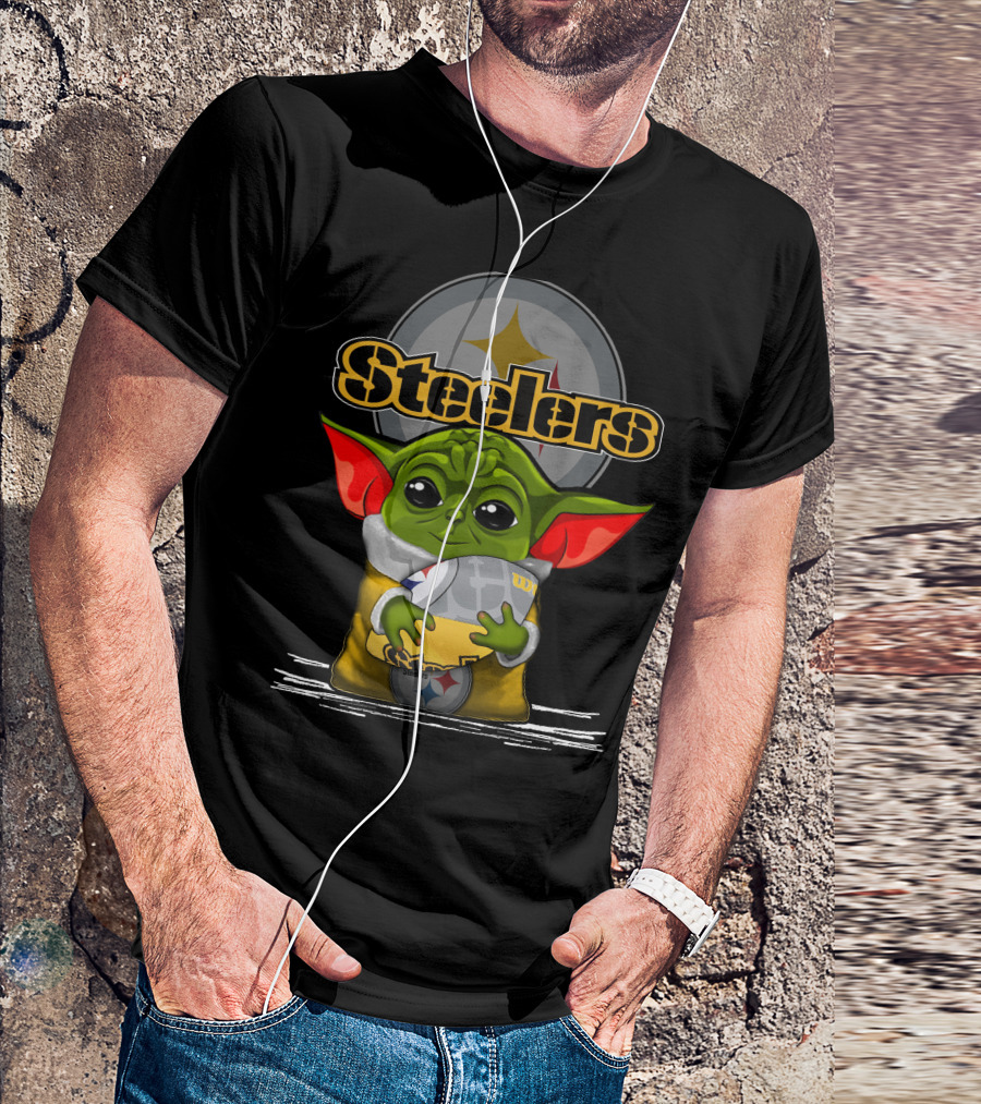 Yoda V3 Steelers Aliens Football T-Shirt