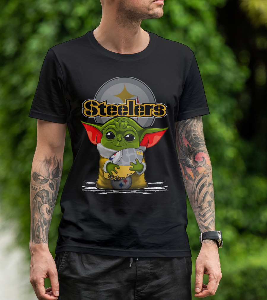 Yoda V3 Steelers Aliens Football T-Shirt
