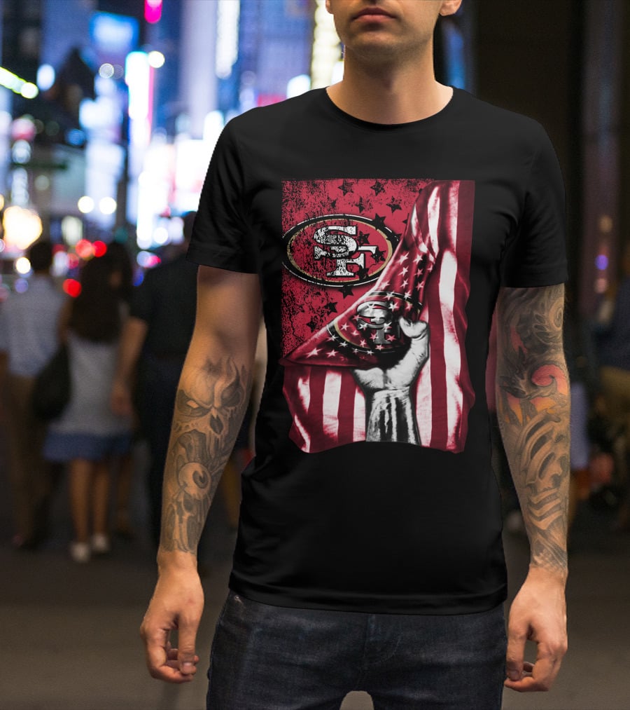 San Francisco 49ers American Flag T-Shirt