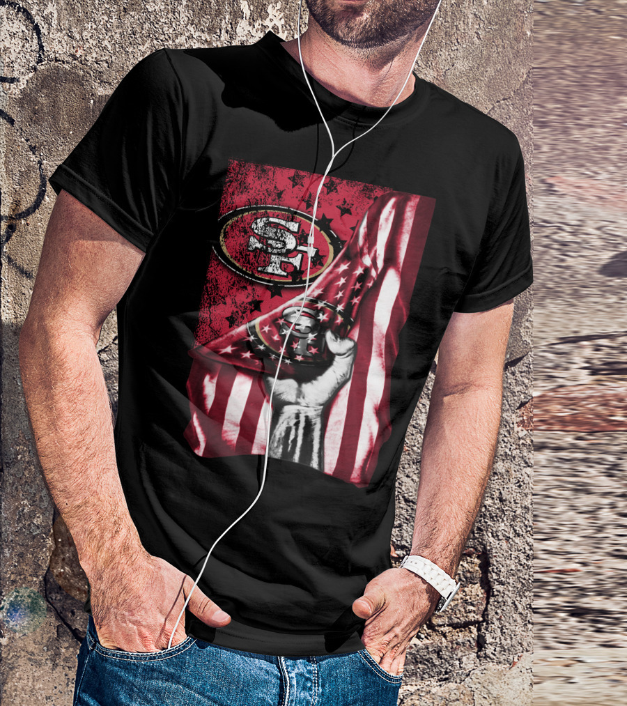 San Francisco 49ers American Flag T-Shirt