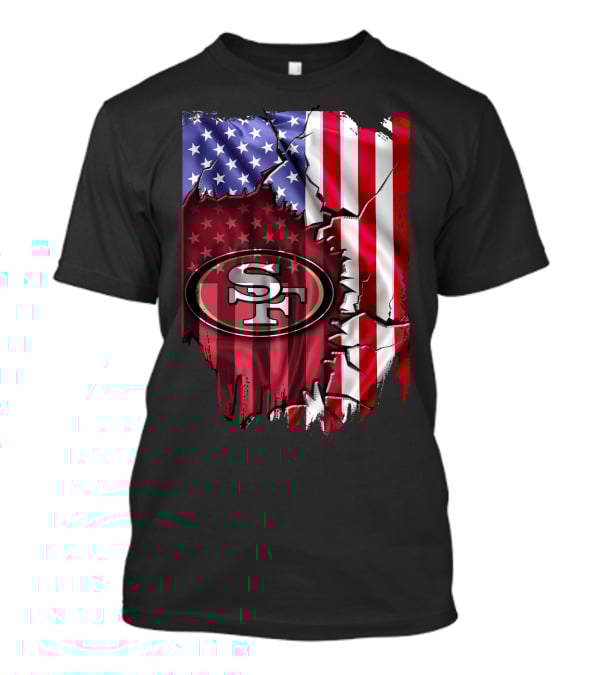 San Francisco 49ers American Flag V2 T-Shirt