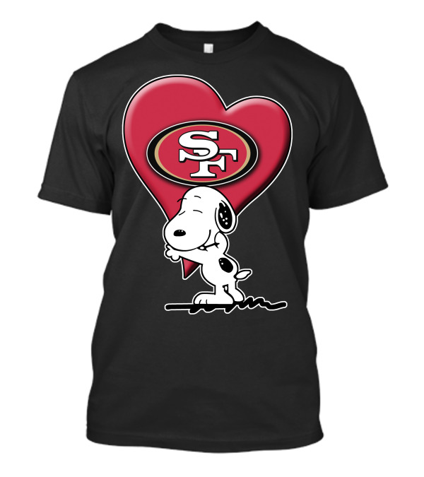 Snoopy Heart San Francisco 49ers Sf T-Shirt