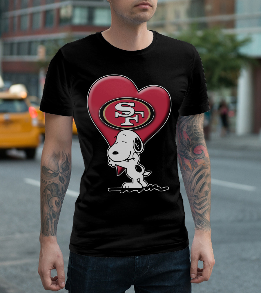 Snoopy Heart San Francisco 49ers Sf T-Shirt
