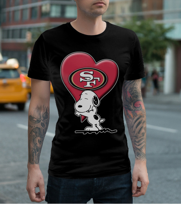 Snoopy Heart San Francisco 49ers Sf T-Shirt