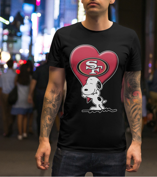 Snoopy Heart San Francisco 49ers Sf T-Shirt