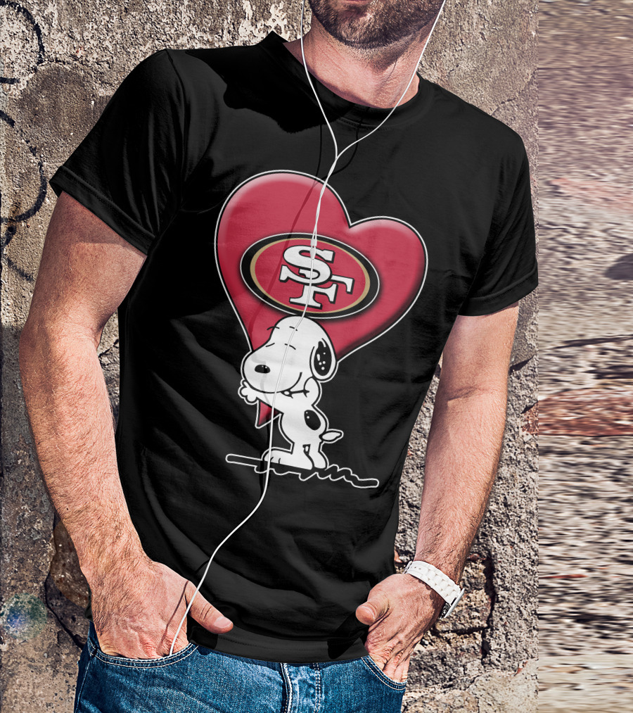 Snoopy Heart San Francisco 49ers Sf T-Shirt