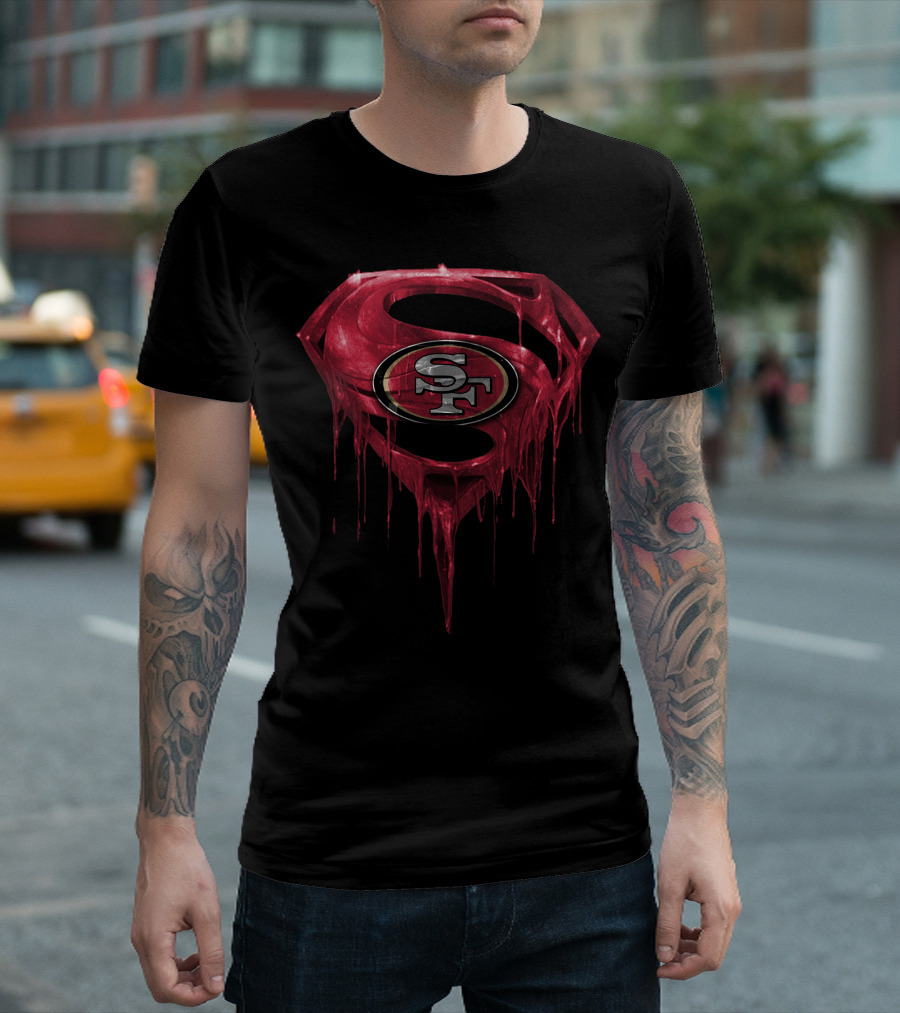 Superman Logo With San Francisco 49ers Emblem Spm T-Shirt