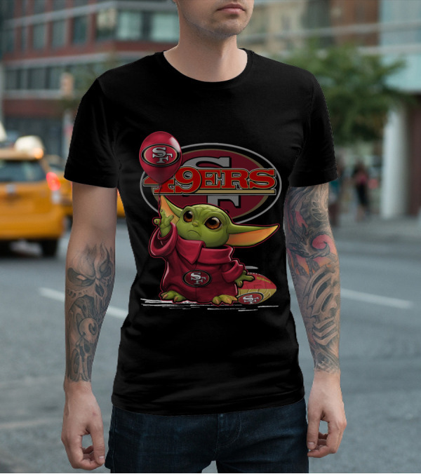 Yoda 49ers SF Balloon Football T-Shirt