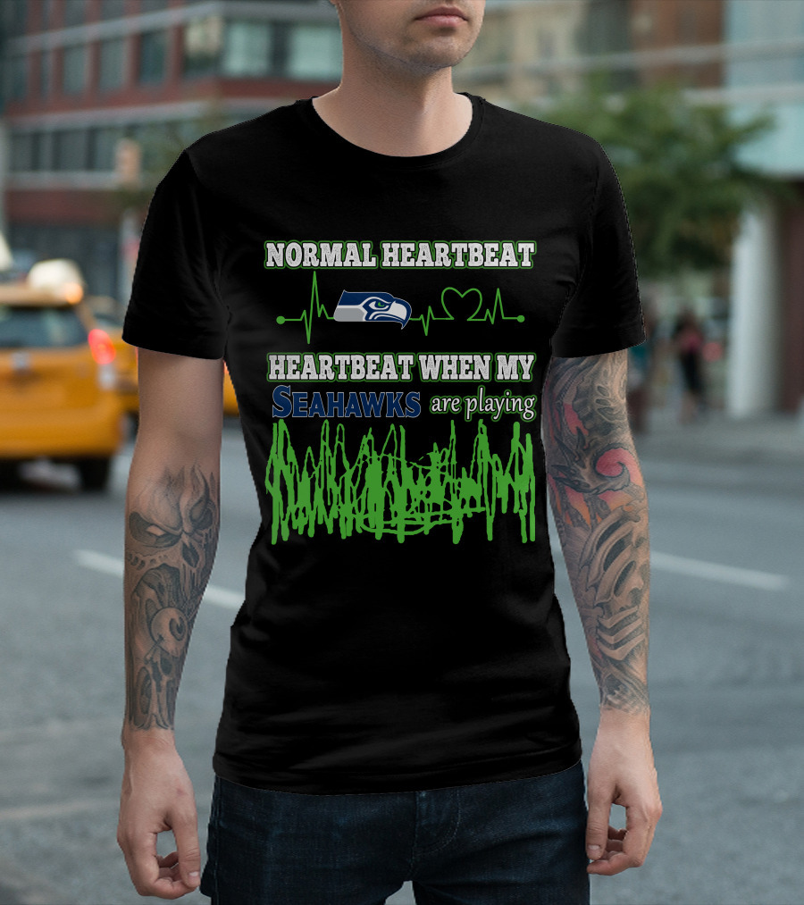 Normal Heartbeat Heartbeat When My Seahawks Are Playing T-Shirt
