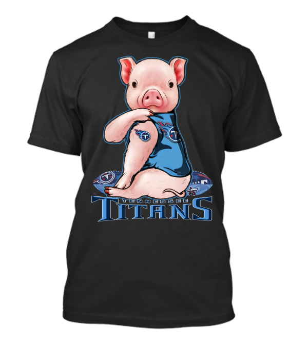 Tennessee Titans Pig Wearing Team Jersey T-Shirt