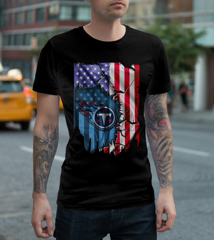 Flag V2 Tennessee Titans American Rip T-Shirt