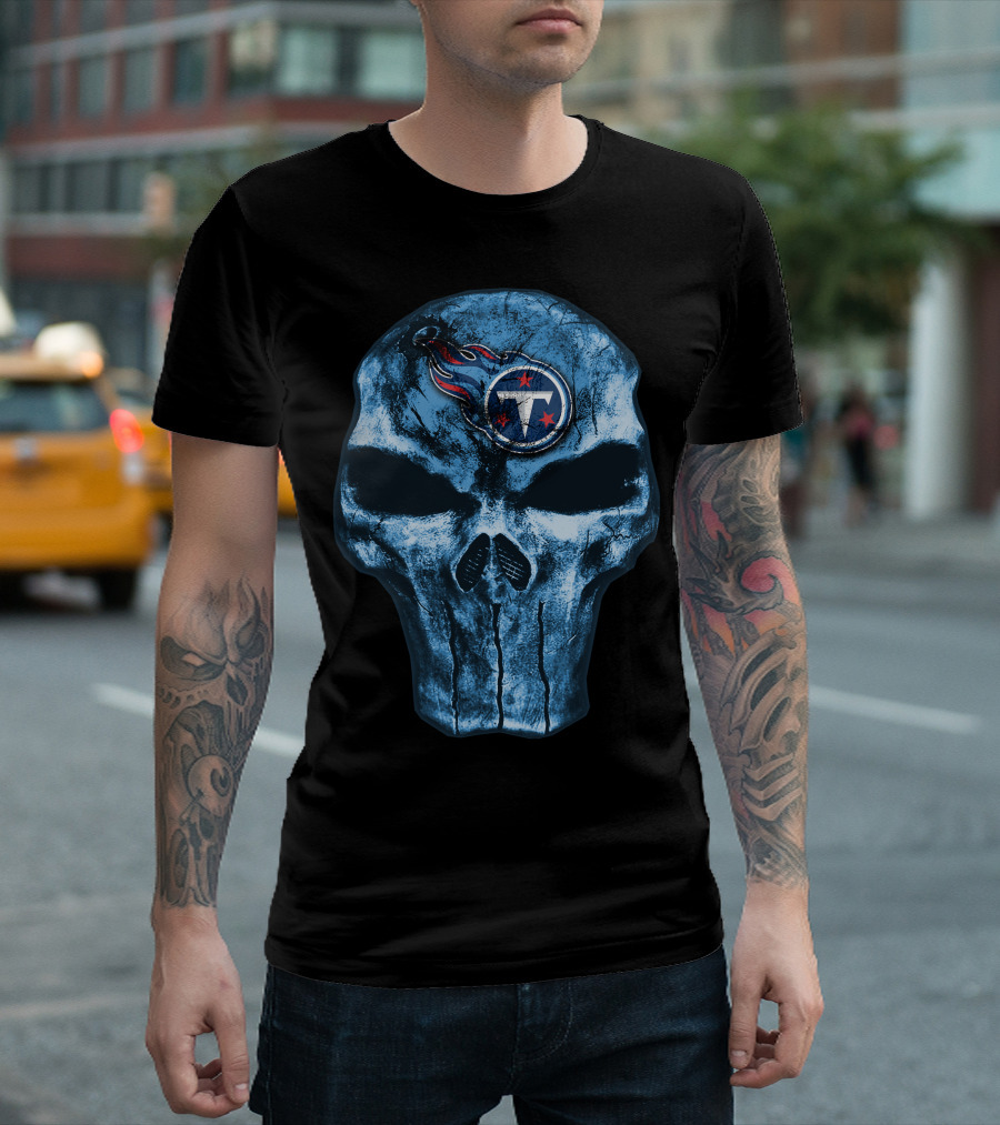 Tennessee Titans Skull Logo V4 T-Shirt