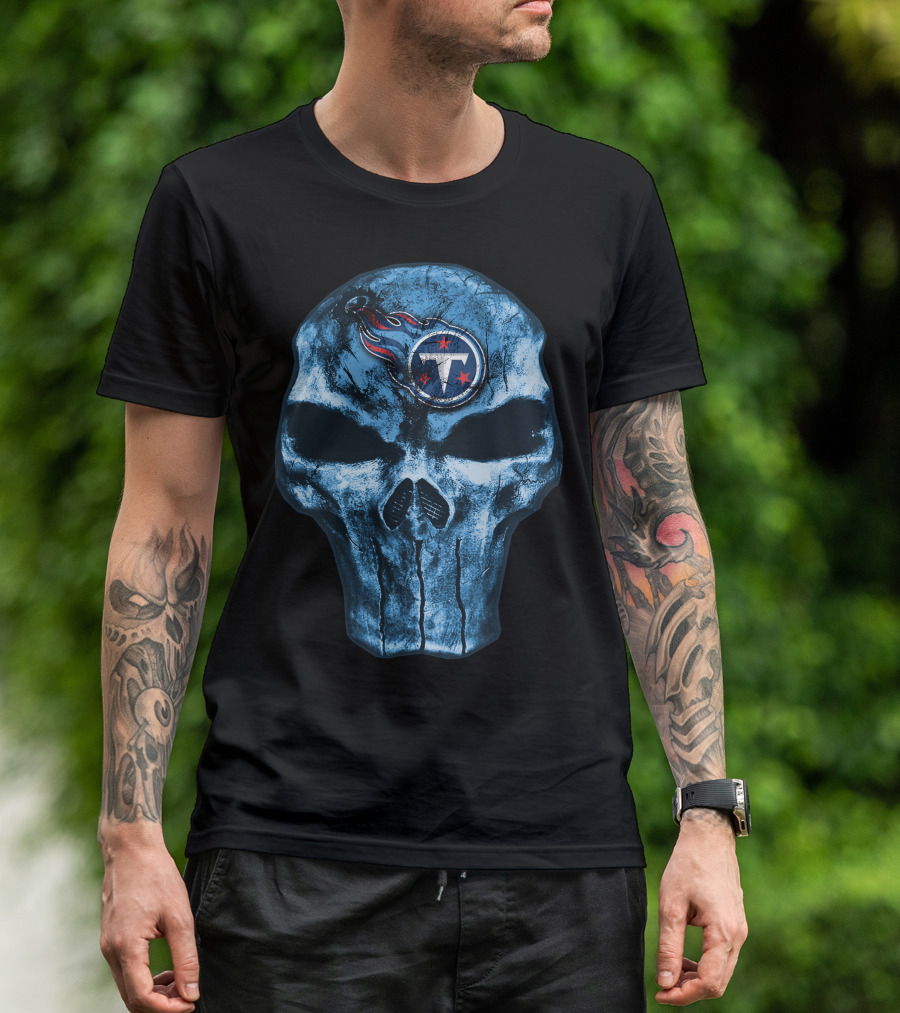 Tennessee Titans Skull Logo V4 T-Shirt