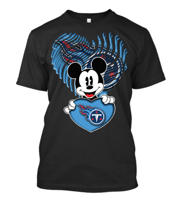 Mick Tennessee Titans Heart Logo Mascot T-Shirt