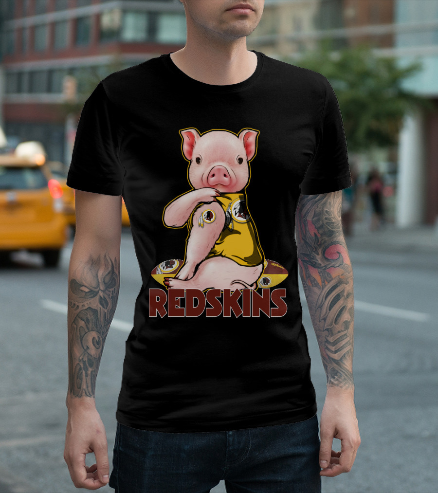 Pig Redskins Football Team T-Shirt