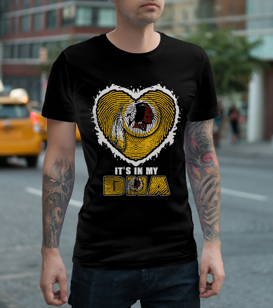 It's In My Dna Heart Washington Redskins T-Shirt