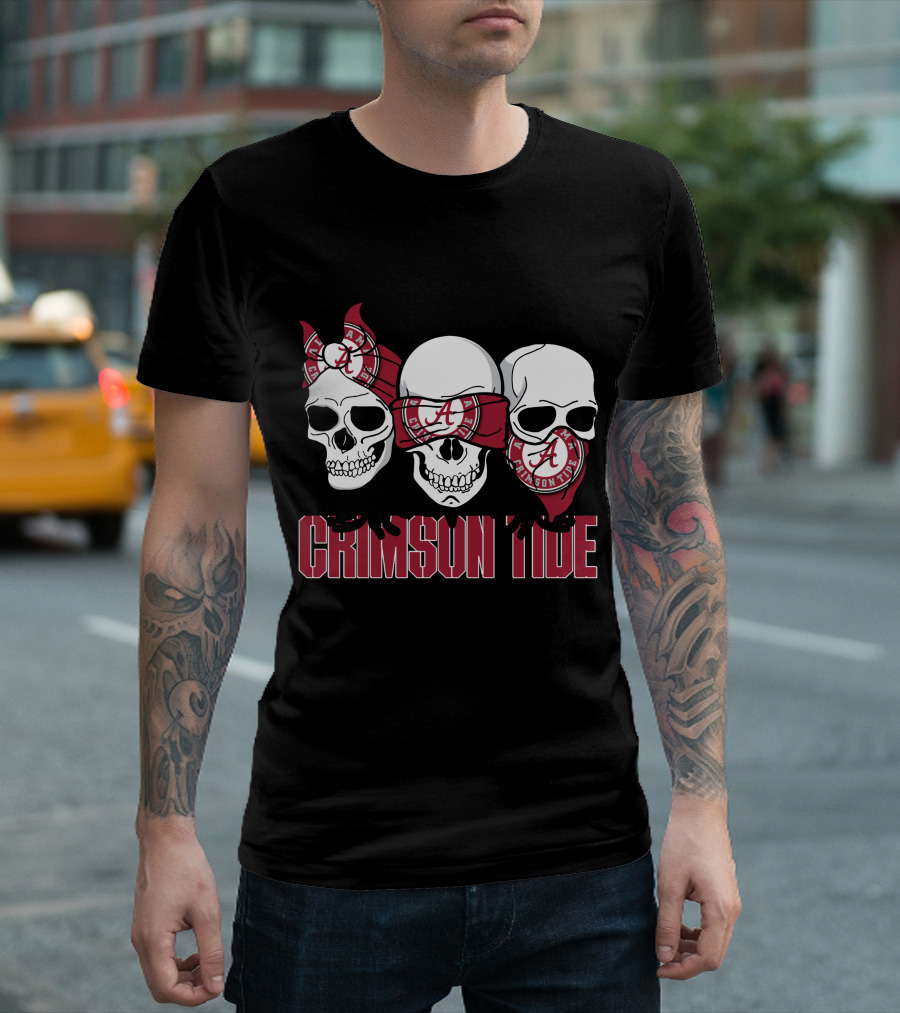 Skull Crimson Tide Alabama T-Shirt