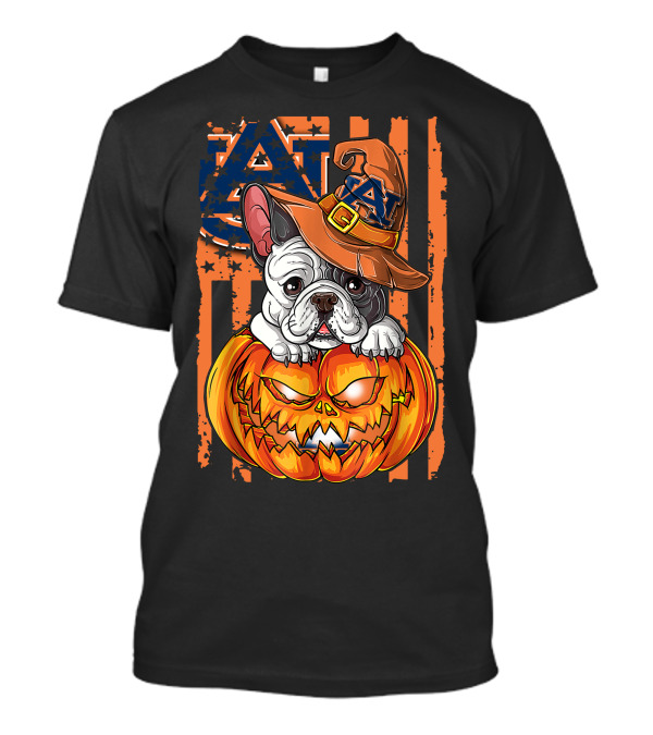 Hlw Bulldog Auburn Tigers Halloween Jack-O'-Lantern T-Shirt