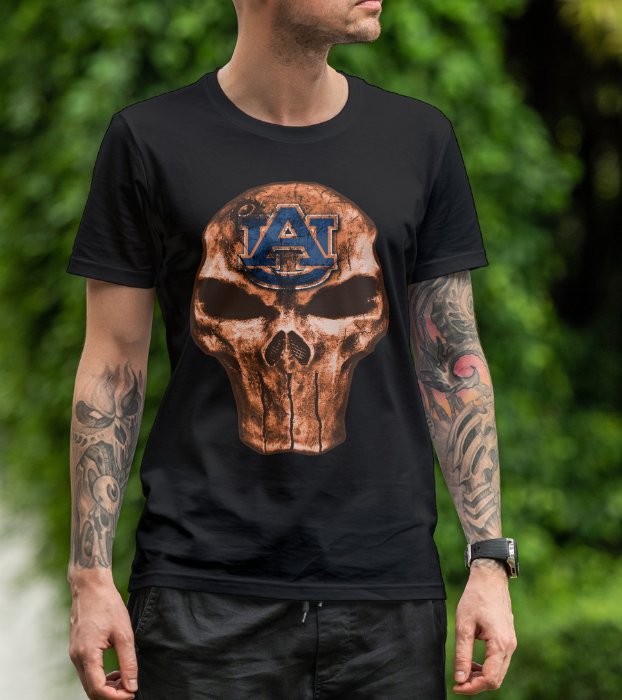 Skull Au Auburn Tigers T-Shirt