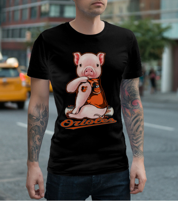 Orioles Pig Mascot Baseball Baltimore Orioles T-Shirt