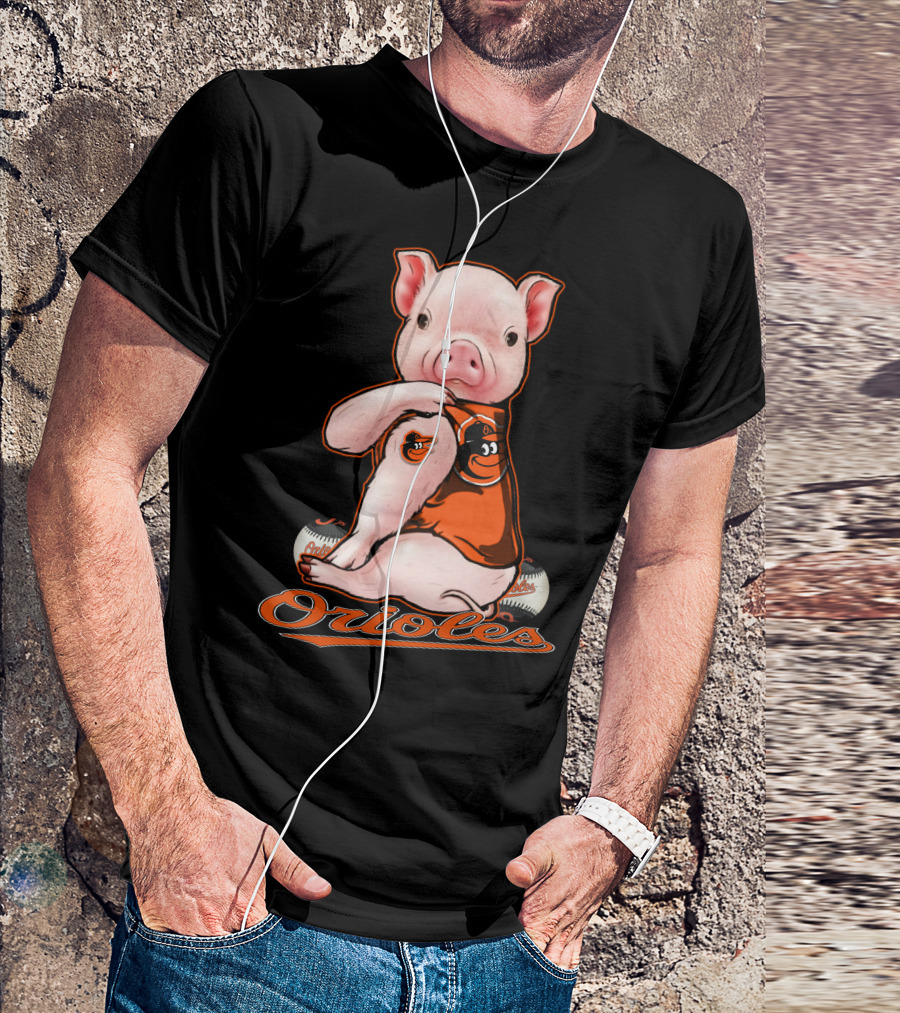 Orioles Pig Mascot Baseball Baltimore Orioles T-Shirt