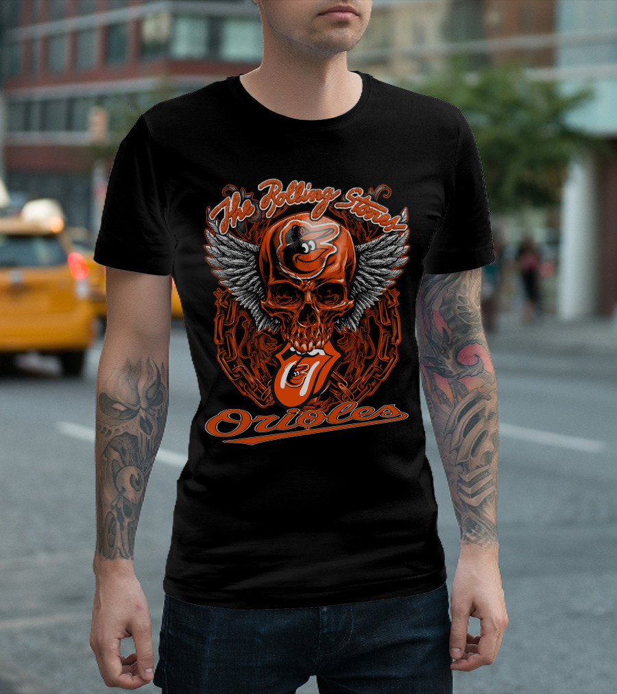 The Rolling Stones Orioles Skull Wings T-Shirt