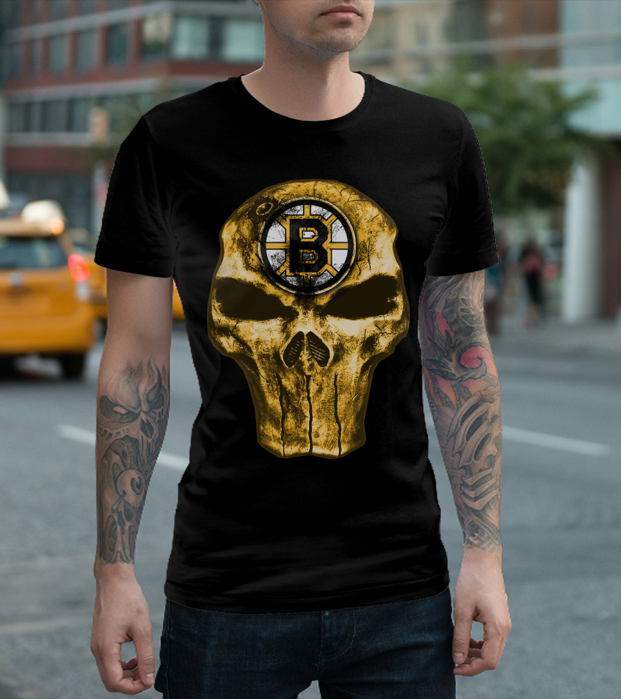 Boston Bruins Skull T-Shirt