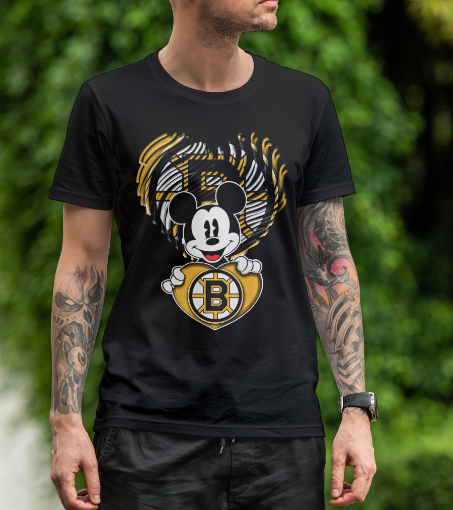 Mick Heart Boston Bruins T-Shirt