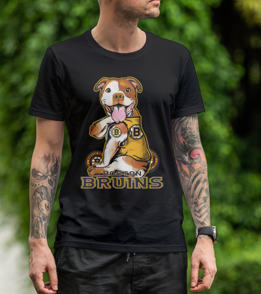 Boston Bruins Pittbull Hockey Fan T-Shirt